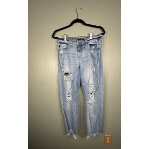 Judy Blue‎ Jeans Womens 9/29 Boyfriend Fit High Rise Distressed Paint Splatter